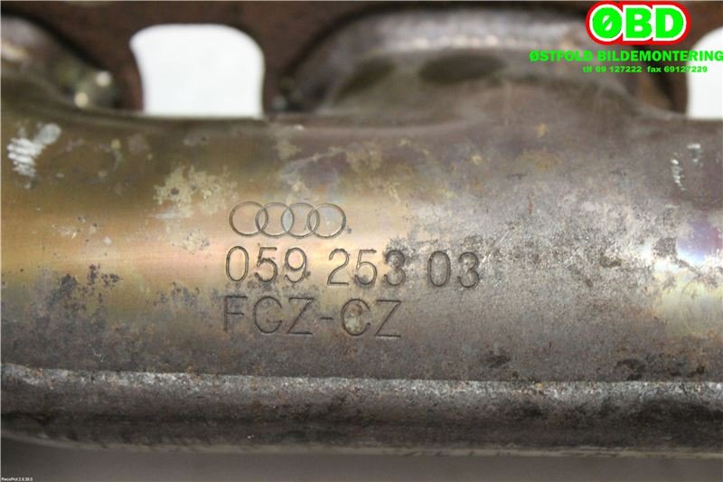 Manifold eksos til Audi A8 2010-2013 (Type III, Fase 1)  (AUDI|059 253 034 AQ|059 253 034 BP|)