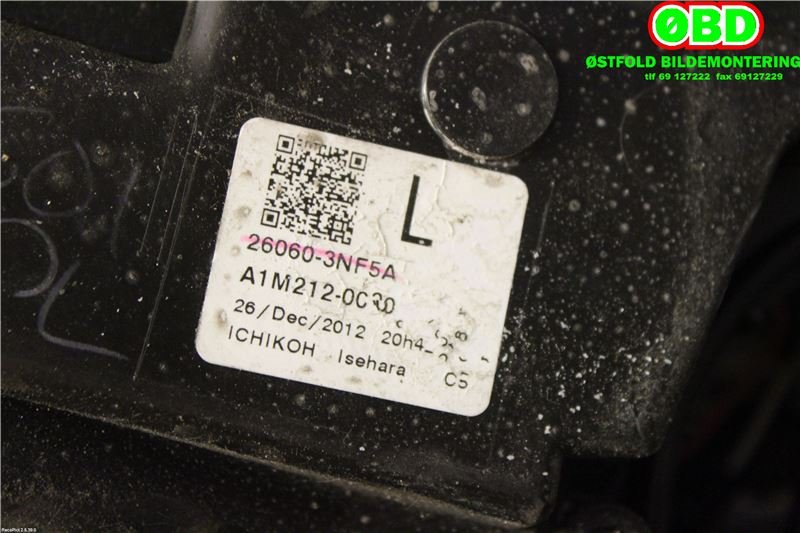 Frontlykt venstre xenon til Nissan Leaf 2011-2017 (Type I)  (NISSAN|260603NF5A|)