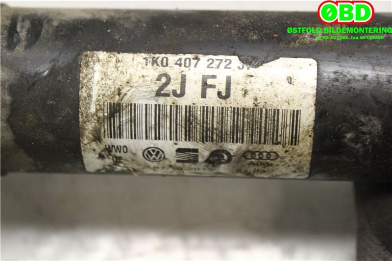 Drivaksel høyre foran til VW Passat 2011-2015 (B7) (B7) (VOLKSWAGEN|1K0 407 272 JF|3C0 407 272 BD|)