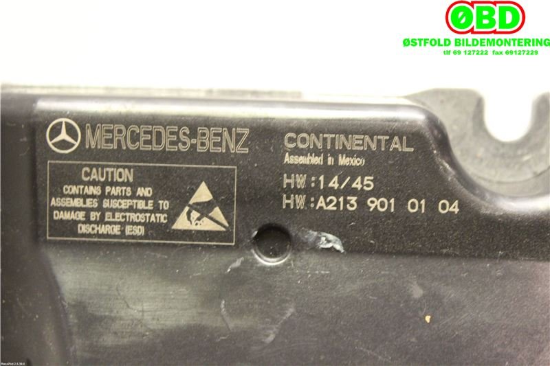 Airbag elektronikk til Mercedes E-Klasse 2016-2023 (W213) (W213) (MERCEDES|A 213 900 71 05|A 213 900 88 28|2139007105)