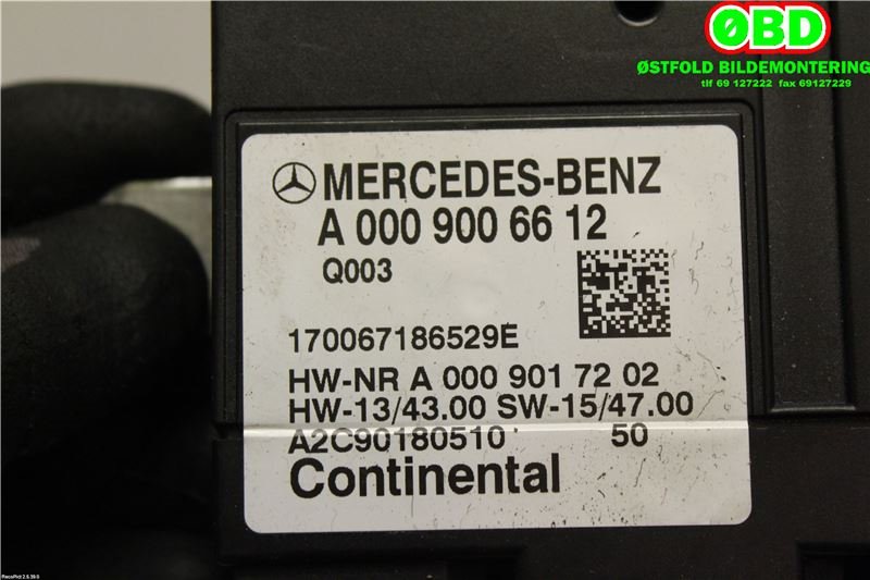 Styreenhet drivstoffpumpe til Mercedes E-Klasse 2016-2023 (W213) (W213) (MERCEDES|A 000 900 66 12|A 000 900 24 14|0009006612)