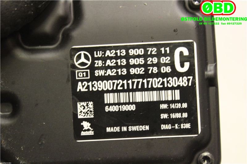 Sensor radar til Mercedes E-Klasse 2016-2023 (W213) (W213) (MERCEDES|A 213 900 72 11|A 247 900 25 16|2139007211)