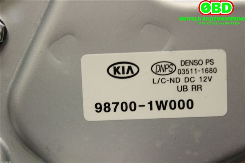 Viskermotor bakrute til Kia Rio 2011-2017 Type III (KIA|987001W000|)