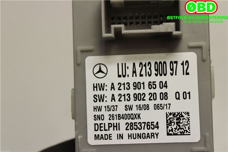 Styreenhet diverse til Mercedes E-Klasse 2016-2023 (W213) (W213) (MERCEDES|A 213 900 97 12|A 222 900 47 21|2139009712)