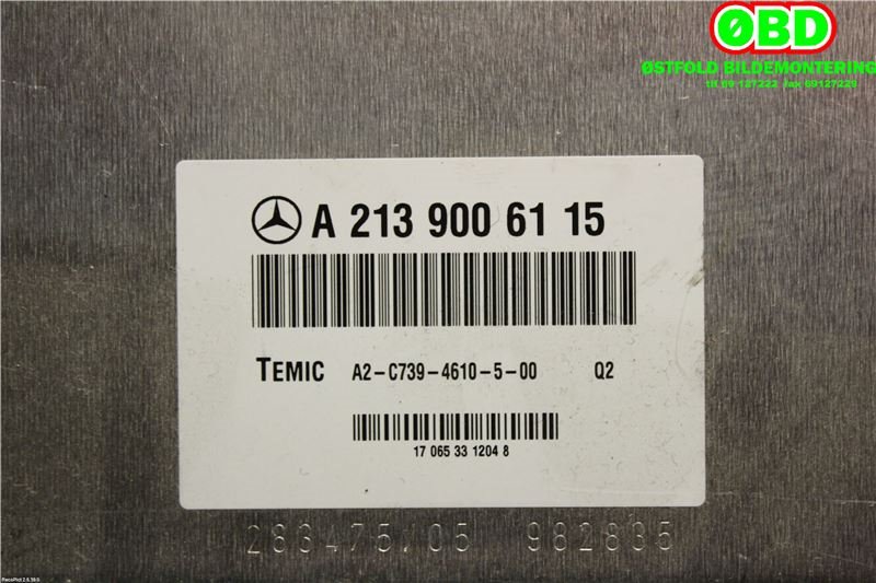 Styreenhet nivå/luftfjæring til Mercedes E-Klasse 2016-2023 (W213) (W213) (MERCEDES|A 213 900 61 15|A 213 900 62 31|2139006115)