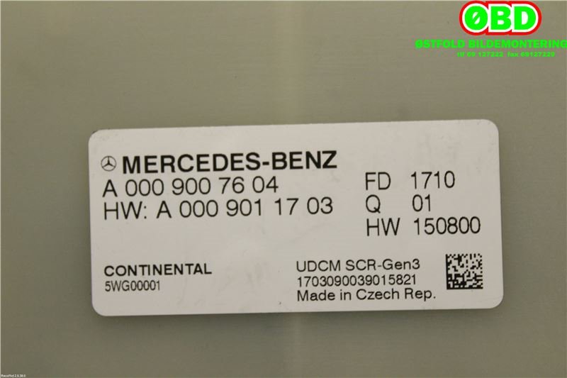 Styreenhet diverse til Mercedes E-Klasse 2016-2023 (W213) (W213) (MERCEDES|A 000 900 76 04||0009007604)