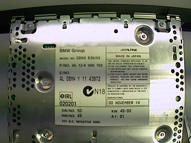 Bilstereo til BMW 5-Serie 1996-2003 (E39) (E39) (BMW|65 12 6 908 783||65126908783)