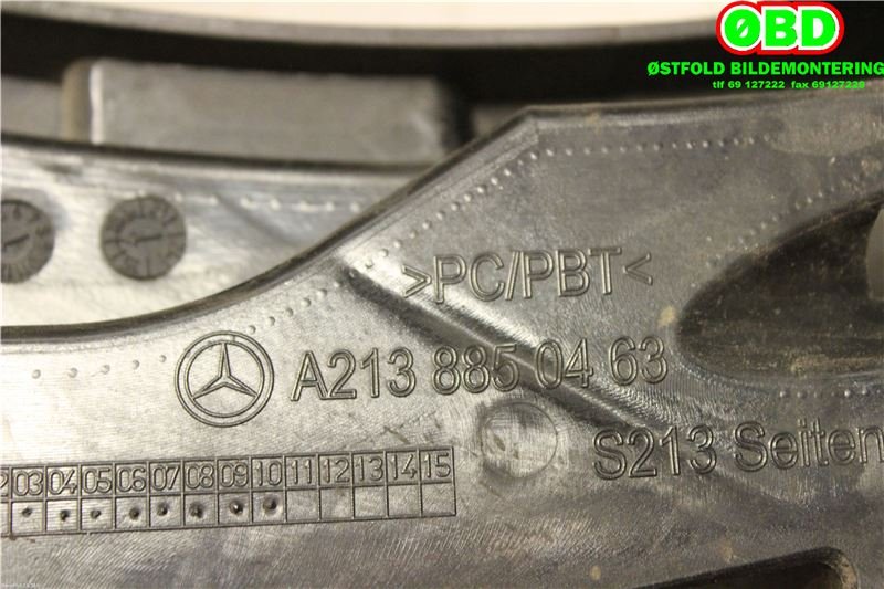 Diverse deler til Mercedes E-Klasse 2016-2023 (W213) (W213) (MERCEDES|A 213 885 04 63||2138850463)