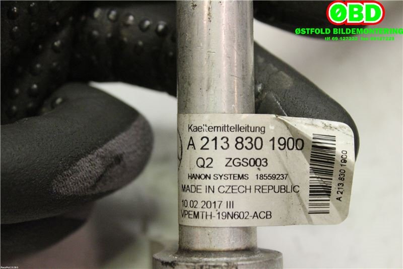 Aircondition rør til Mercedes E-Klasse 2016-2023 (W213) (W213) (MERCEDES|A 213 830 19 00||2138301900)