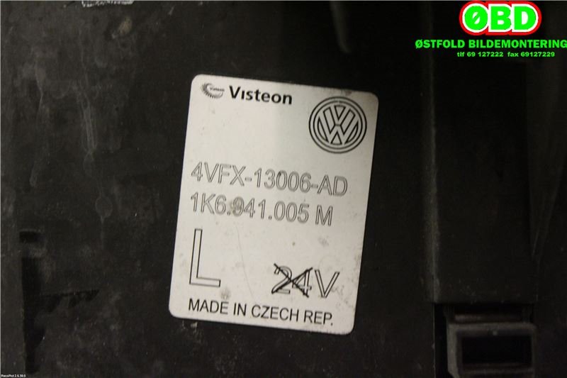 Frontlykt venstre halogen til VW Golf V, Combi 2003-2008  (VOLKSWAGEN|1K6 941 005 C|1K6 941 029 C|1K6941005M)