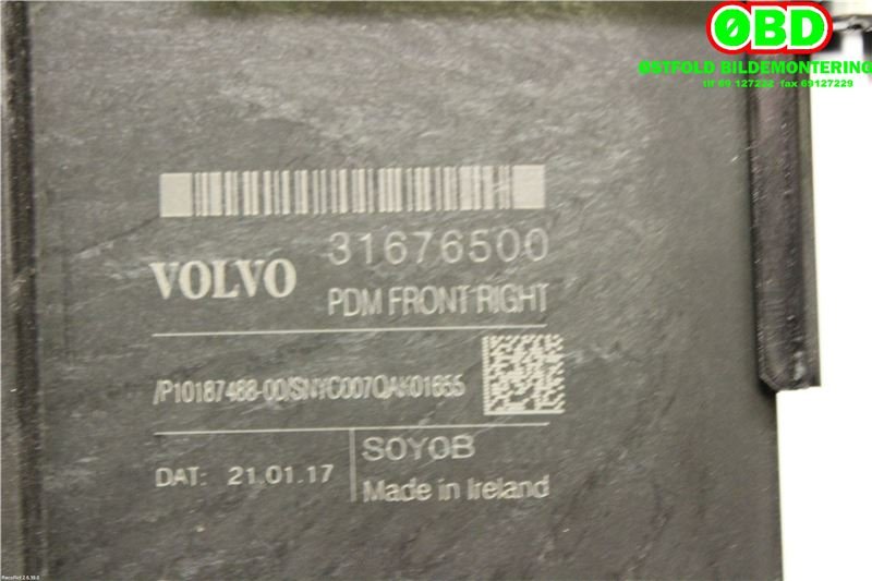 Ruteheis høyre foran til Volvo V90 / V90 CC / S90 2016-->>  (VOLVO|31349757|)