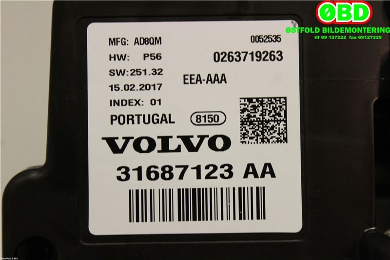 Instrumentpanel til Volvo V90 / V90 CC / S90 2016-->>  (VOLVO|36010424||31687123AA)