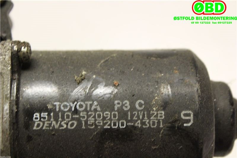Viskermotor frontrute til Toyota Yaris Verso 1999-2007  (TOYOTA|8511052090|1592004301)