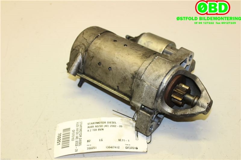 Starter diesel til Audi A8 2003-2010 (Type II) (AUDI|057 911 023 E|057 911 023 EX|057911023E)