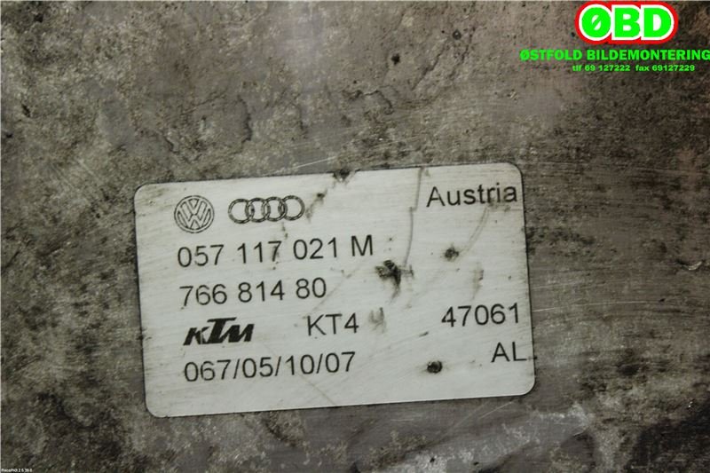 Oljekjøler til Audi A8 2003-2010 (Type II) (AUDI|057 117 021 M||057117021M)