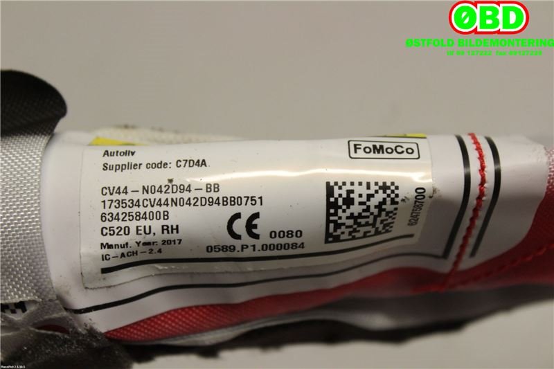 Airbag gardin høyre til Ford Kuga 2013-2019  (FORD|2167694||CV44N042D94BB)