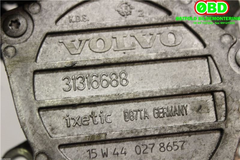 Vakuumpumpe til Volvo S80 2014-2016 (Type II, Fase 2)  (VOLVO|31316688|)