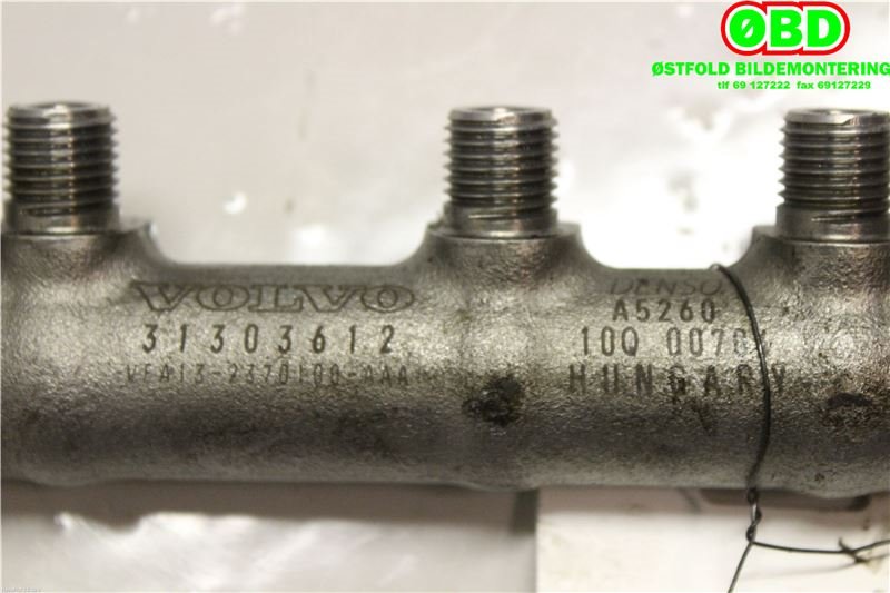 Dyseskinne (fuelrail) til Volvo S80 2014-2016 (Type II, Fase 2)  (VOLVO|31405380||31303612)