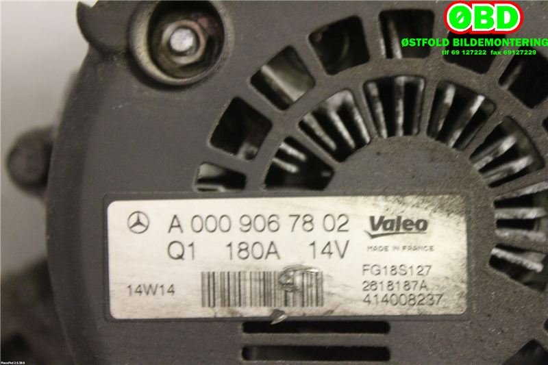 Dynamo til Mercedes GLK 2008-2015 (X204) (X204) (MERCEDES|A 000 906 78 02||0009067802)