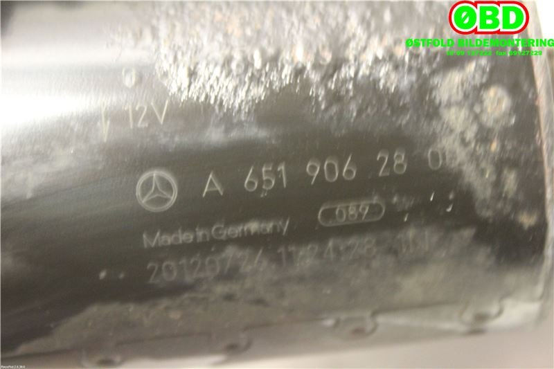 Starter diesel til Mercedes GLK 2008-2015 (X204) (X204) (MERCEDES|A 651 906 28 00||6519062800)