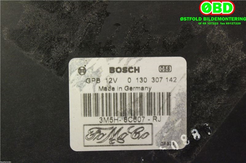 Kjølevifte til Ford Focus 2008-2010 (Type II, Fase 2)  (FORD|1530980||3M5H8C607RJ)
