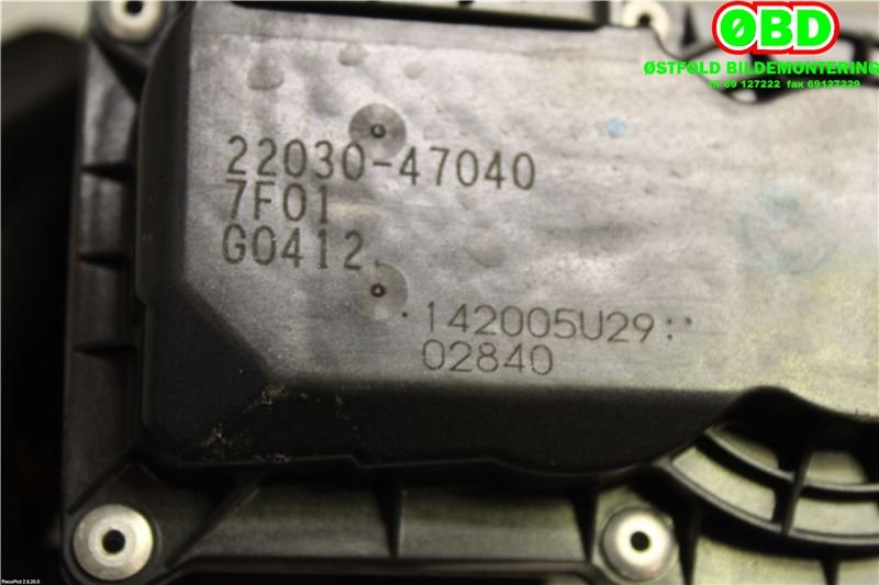 Spjeldhus til Toyota Yaris 2014-2020 (Type III, Fase 2)  (TOYOTA YARIS HYBRID|2203047040|)