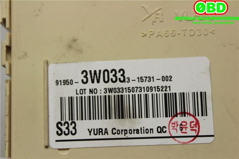 Sikringsboks til Kia Sportage 2010-2016 (Type III)  (KIA|919503W033|)