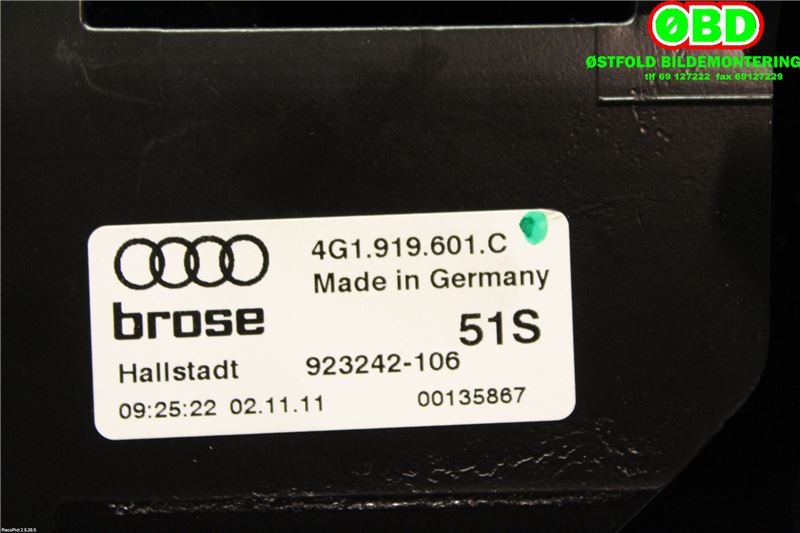 Instrument kjørecomputer til Audi A6 2011-2014 (Type IV, Fase 1) (C7) (C7) (AUDI|4G0 919 607 J||4G1919601C)