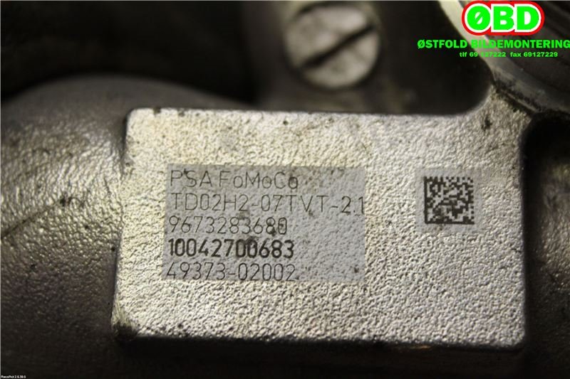 Turbo til Ford Fiesta 2008-2012 (Type VI, Fase 1)  (FORD|1696537||9673283680)