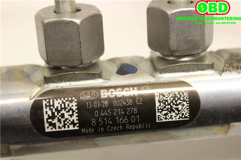 Dyseskinne (fuelrail) til BMW 1-Serie 2011-2015 (Fase 1) (F20/F21) (F20/F21) (|0445214278|8514166)