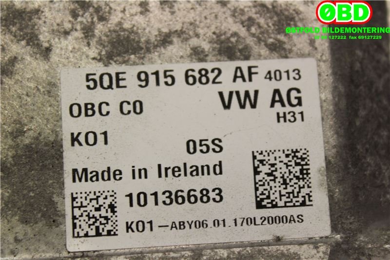 Batterilader (OBC - On Board Charger) til Audi A3 2016-2020 (Type III, Fase 2)  (AUDI|5QE 915 682 AF|5QE 915 682 BG|5QE915682AF)