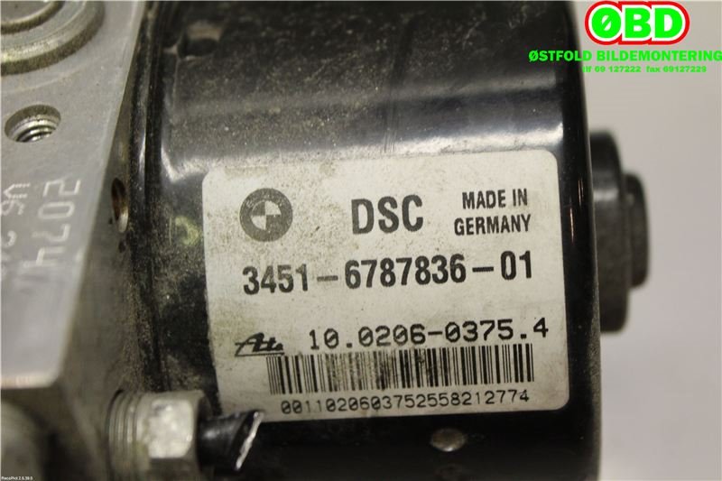 ABS sentral til BMW 3-Serie 2005-2011 (E90/E91/E92/E93) (E90/E91/E92/E93) (BMW||34516787836)