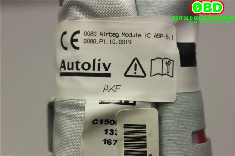 Airbag gardin høyre til Nissan Qashqai 2014-2021 (Type II) (NISSAN|985P04EA0A|)