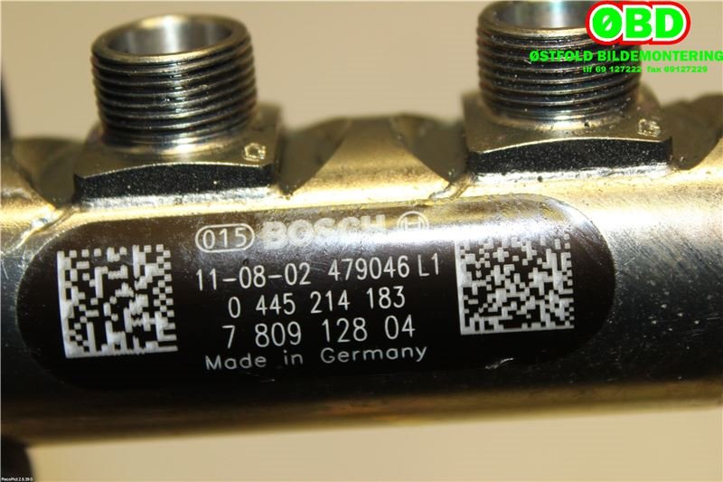 Dyseskinne (fuelrail) til BMW 5-Serie 2010-2017 (F10/F11) (F10/F11) (13 53 7 800 601|0445214183|7809128)