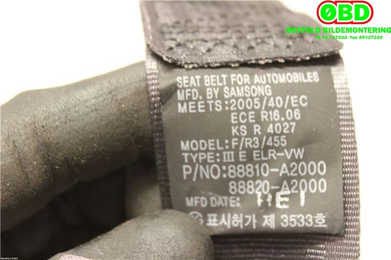 Airbag beltestrammer til Kia Cee