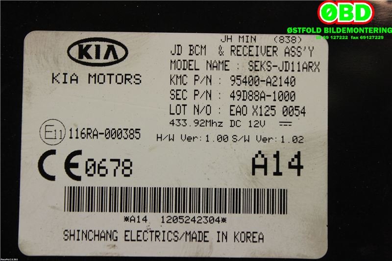Styreenhet diverse til Kia Cee