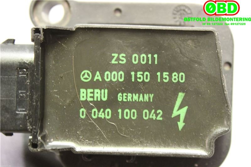 Coil elektronisk til Mercedes C-Klasse 2000-2004 (Fase 1) (W203) (W203) (MERCEDES|A 000 150 29 80||0001501580)