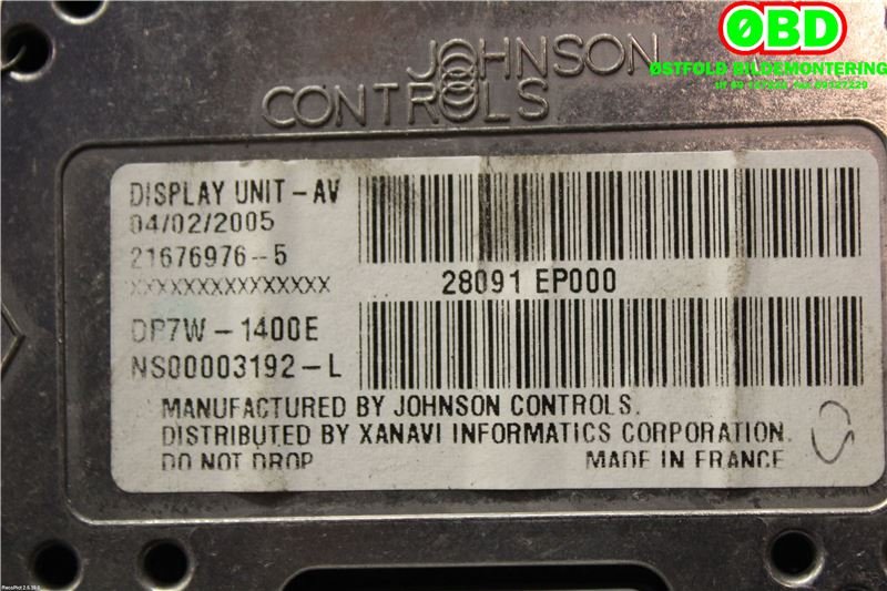 Instrument kjørecomputer til Nissan Pathfinder 2005-2010 (Fase 1) (R51) (R51) (NISSAN|28091EP000|28091EP00A)