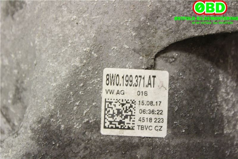 Motorfeste til Audi A4, Allroad 2016-->> (Type II) (B9) (B9) (AUDI|8W0199371AT|)