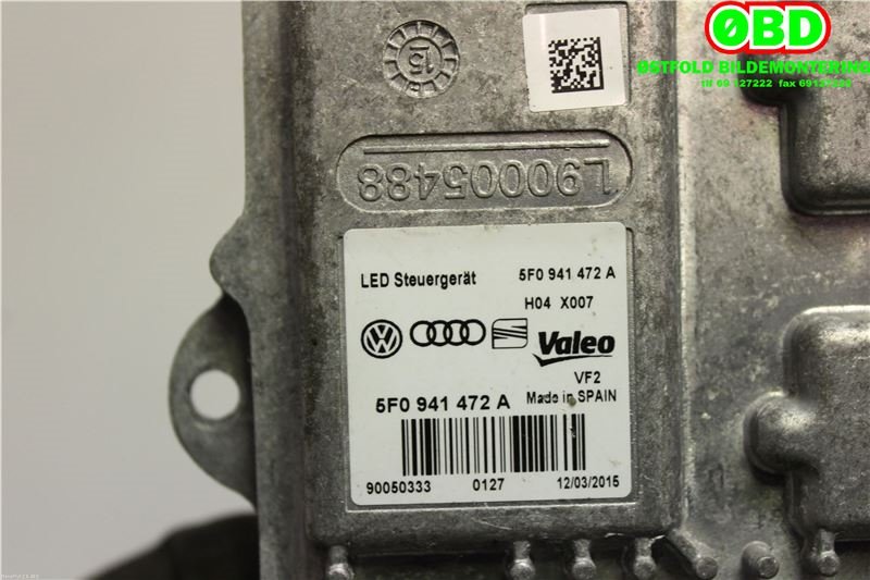 Styreenhet xenon/ballast til VW Golf VII 2012-2017 (Fase 1) (5F0 941 472 A||5F0941472A)