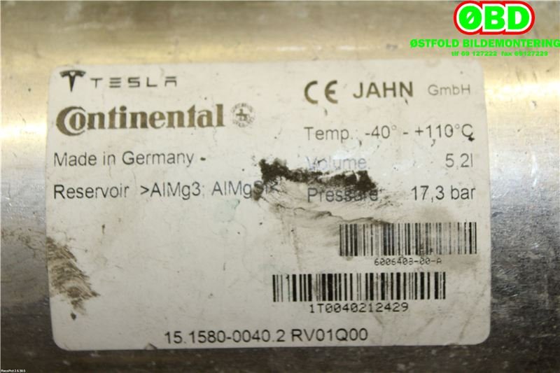 Kompressor nivå/luft til Tesla Model S 2013-2016 (Fase 1)  (TESLA|)