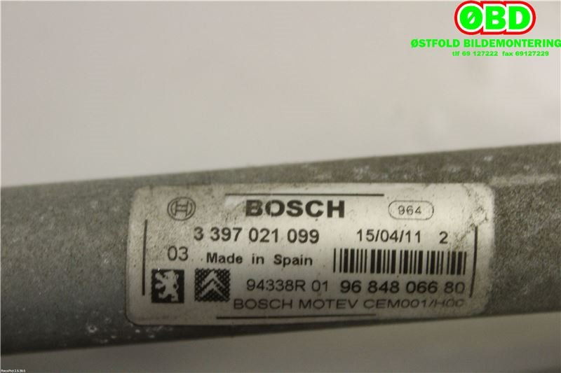 Viskeroverføring til Peugeot 308 2011-2013 (Type I, Fase 2)  (PEUGEOT|6405HY|3397021099|9684806680)