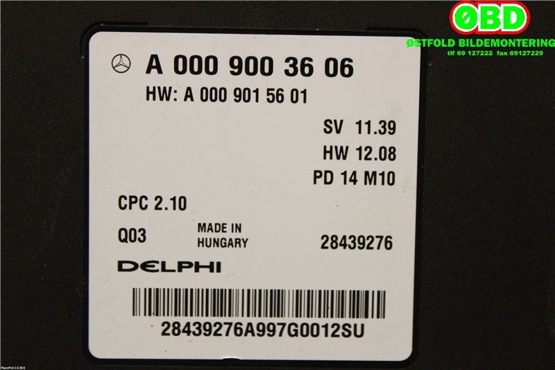 Styreenhet girkasse til Mercedes GLA 2014-2020 (X156) (X156) (MERCEDES|A 000 900 36 06||0009003606)