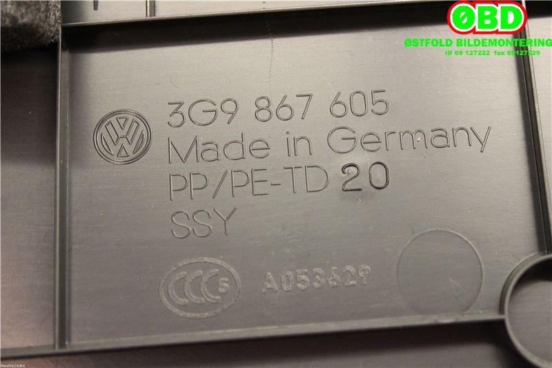 Diverse deler til VW Passat 2015-2019 (Fase 1) (B8) (B8) (VOLKSWAGEN|3G9 867 605||3G9867605)