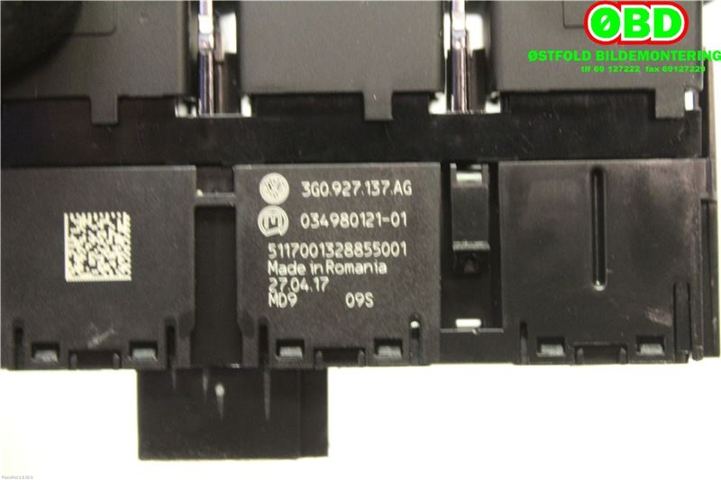 Bryter diverse til VW Passat 2015-2019 (Fase 1) (B8) (B8) (VOLKSWAGEN||3G0927137AG)