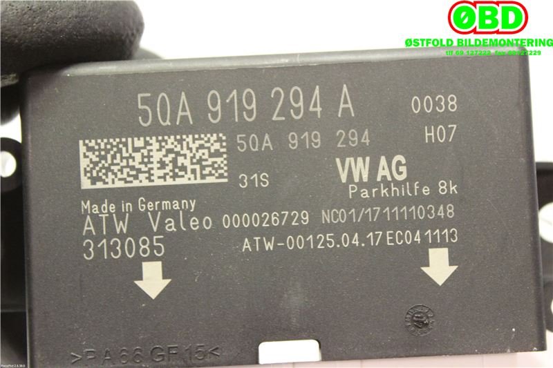Styreenhet parkering til VW Passat 2015-2019 (Fase 1) (B8) (B8) (VOLKSWAGEN|5Q0 919 294 K||5QA919294A)
