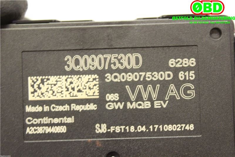 Styreenhet diverse til VW Passat 2015-2019 (Fase 1) (B8) (B8) (VOLKSWAGEN|3Q0 907 530 D||3Q0907530D)