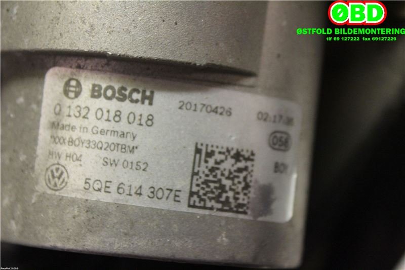 Bremsekraft-regulator bak til VW Passat 2015-2019 (Fase 1) (B8) (B8) (VOLKSWAGEN|5QE 614 307 E|5QE 614 307 H|5QE614307E)