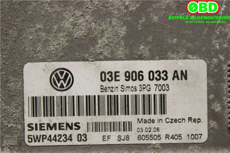Styreenhet motor til Škoda Fabia 2000-2007 (Type I) (SKODA|03E 906 033 AN||03E906033AN)