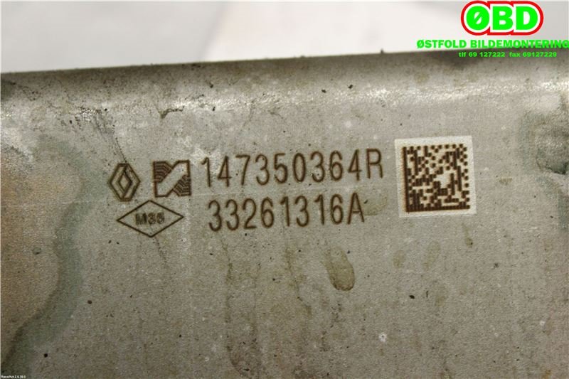 EGR-kjøler til Mercedes Citan 2012-2021 (W415) (W415) (MERCEDES|A 607 140 00 75|A 607 140 04 00|147350364R)